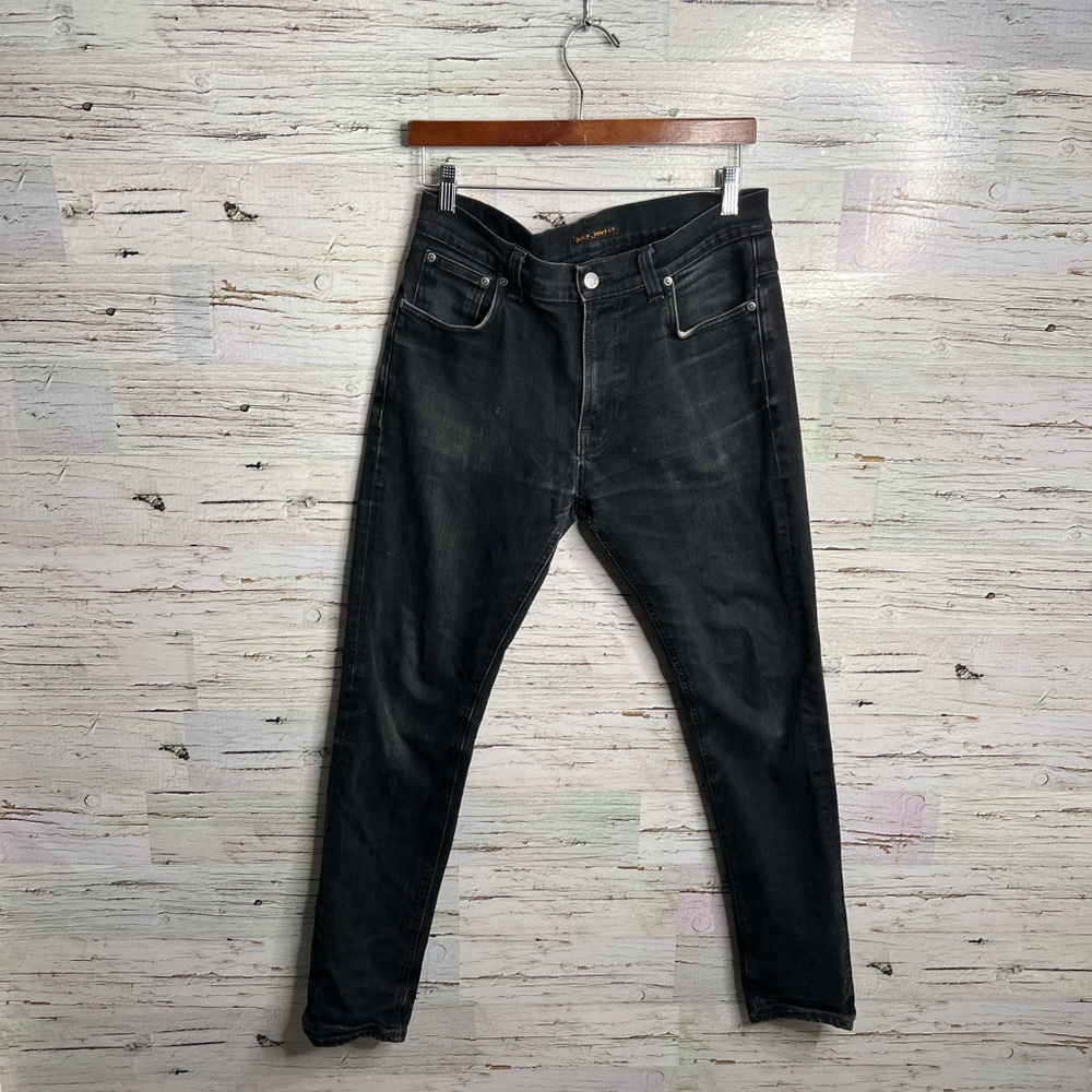 Nudie Brute Knut Mens Denim Jeans Size 30 dry cold black